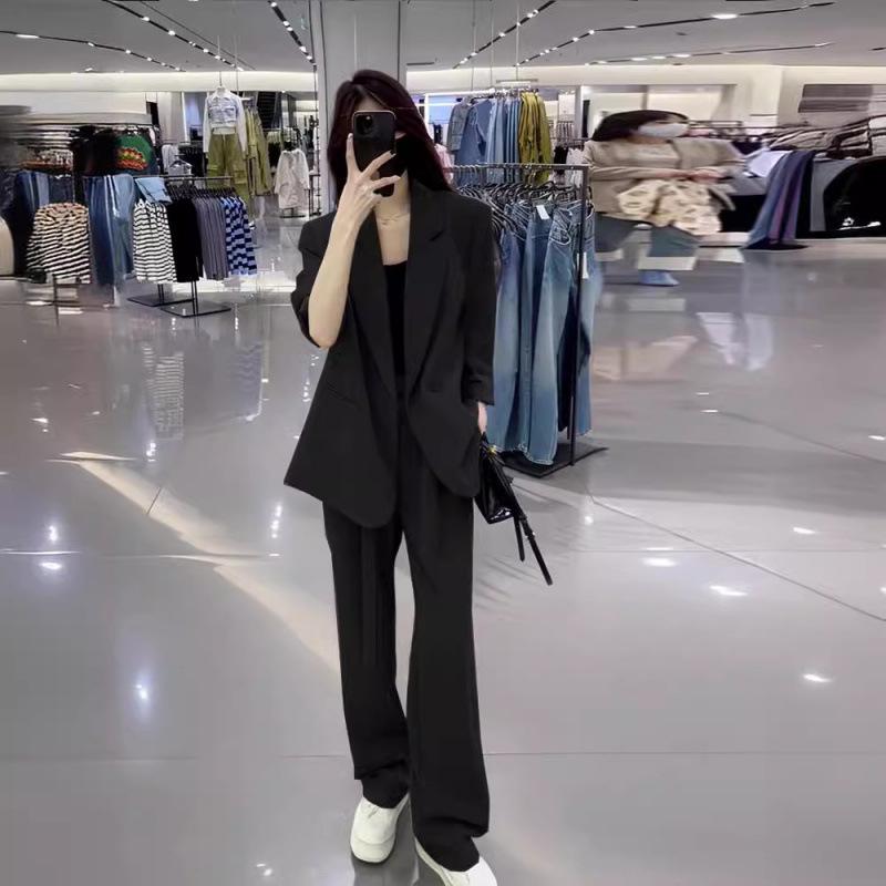 2602 Spring/Autumn Plus Size Women's Suit Jacket & Casual Pants Two-Piece Formal Set