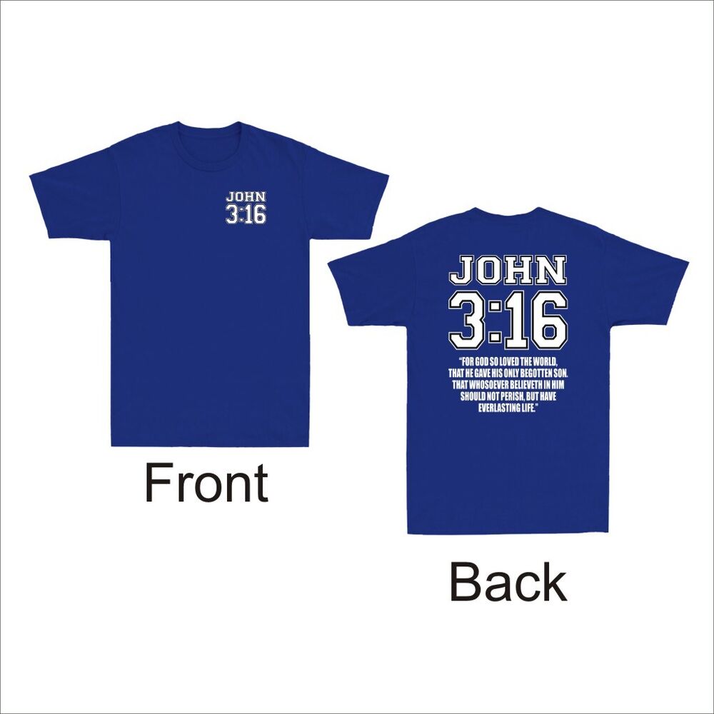 John 3:16 Christian Bible Jesus Christian Faith Before and After Printed Men's T-shirt 2025 Women's Cotton Short Sleeve