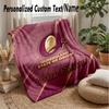 Queensland Maroons Custom Flannel Throw Blanket Print Your Name Text Soft Warm Blanket Holiday Present