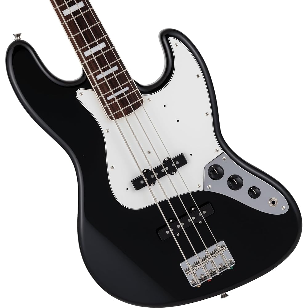 Fender Electric Bass, Made in Japan Traditional Late 60s Jazz Bass®, Rosewood Fingerboard, Black, with Soft Case