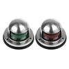 2 Pezzi Rosso + Verde Acciaio Inossidabile 12/24V Barca Yacht LED Luce di Navigazione