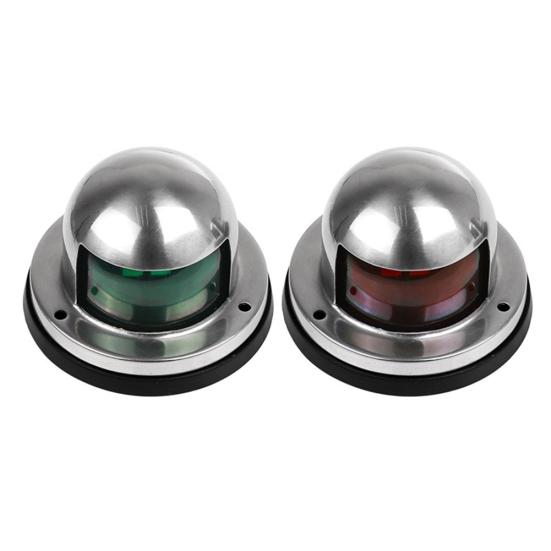 2 Pezzi Rosso + Verde Acciaio Inossidabile 12/24V Barca Yacht LED Luce di Navigazione