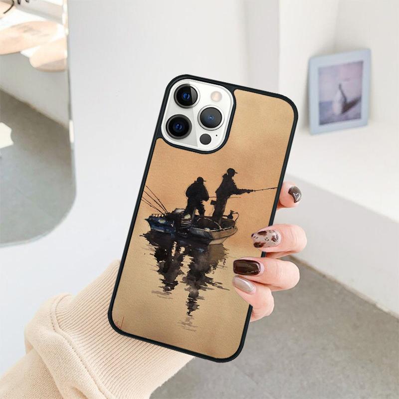 Fishing Fisherman Phone Case For iPhone 17 Air 16 15 14 11 12 13 Pro  MAX Plus coque Cover Shell