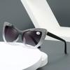 New Fashionable Personalized Cat Eye Women'S Presbyopia Sunglasses Ultra Light Neutral Color Blocked Design Hd Glasses