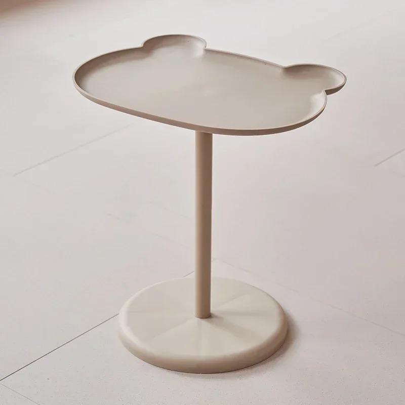 Cute Bear Storage Rack Mobile Side Table Bedside Tatami Tea Table Sofa Small Coffee Table for Bedroom Living Room Small Spaces