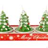 3Pcs Lovely Christmas Candle Set Decorative Tealight Ornament Portable for Home Decor Kids
