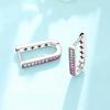 925 Silver Hoop Earrings for Women Simple Silver Fashion Star Moon Zircon Earrings Fine Jewelry New Year Women Gifts