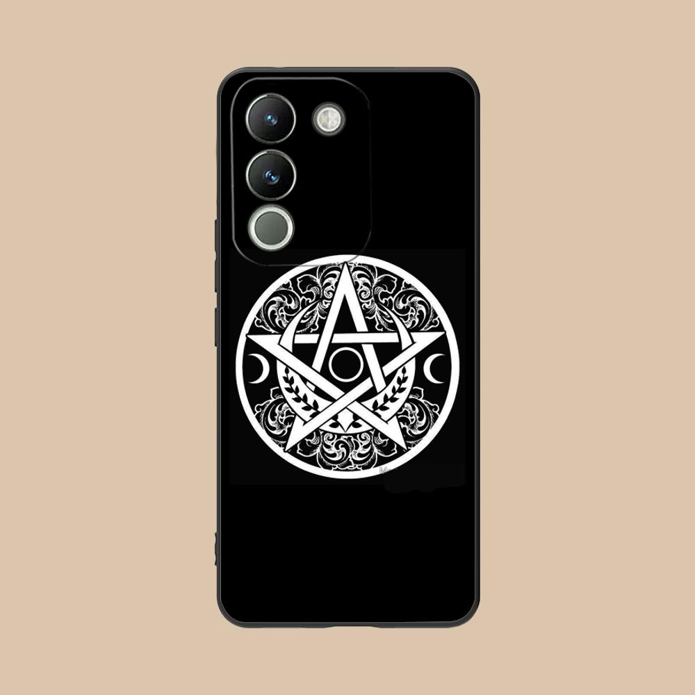 Aesthetic Pentagram Phone Case for VIVO V60 V50 V40 V30 V29 V27 V25 V23 Pro Lite 5G Soft TPU Shockproof Cover