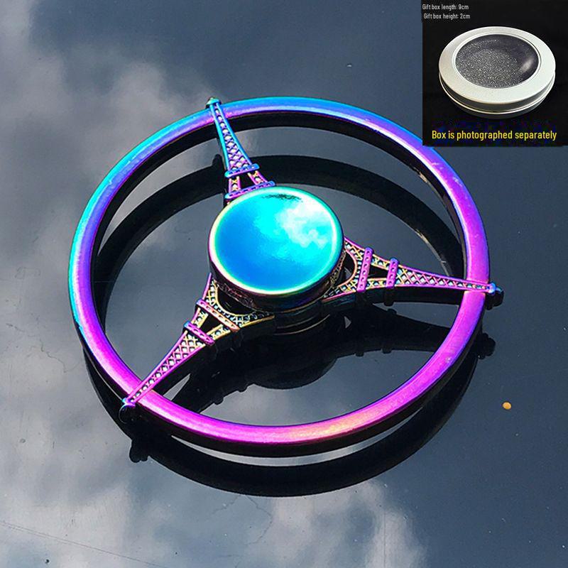Leuchtendes, buntes Fingergyroskop aus Metall – cooles Dekompressionsspielzeug als Geschenk für Jungen und Schüler