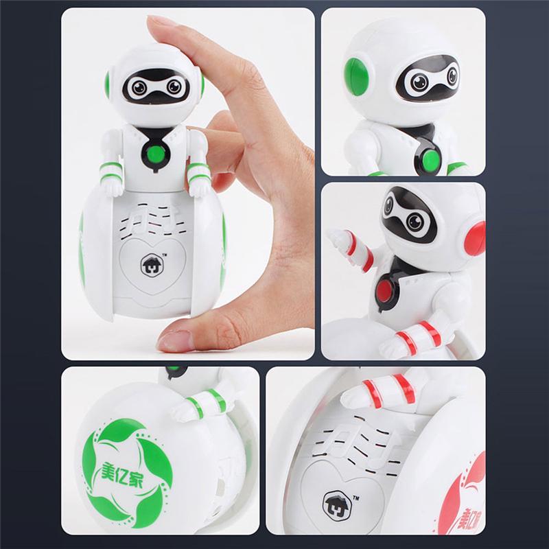 Multifunctional Children Cartoon Induction Tumbler Smart Sound Light Music Robot Toy
