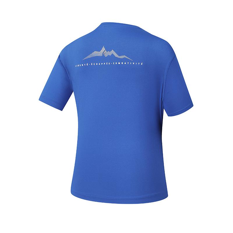 FILA Urban Explore Fashion Simple Sports Training Outdoor Versatile Comfortable Short Sleeve T-Shirt Women Tops Earl-Blue A11W618102FBU