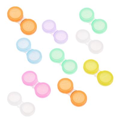 10Pcs Contact Lens L+R Cases Storage Holder Soaking Container Travel Accessaries