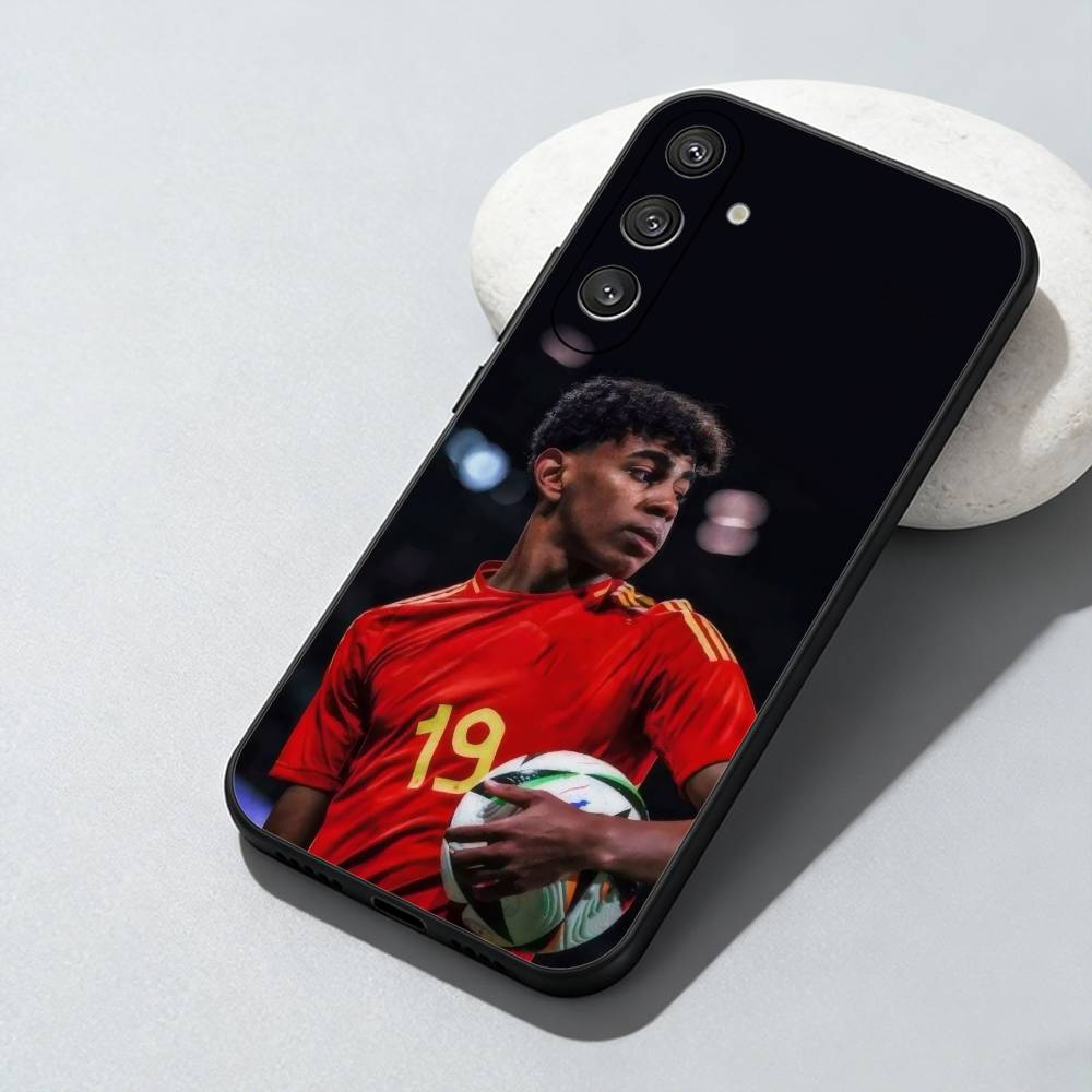 Custodia per Telefono LY19 L-Lamine Football Giocatore Yamal Per Samsung Galaxy A73,A72,A71,A70,A52,A51 Altri Copertura Morbida Nera