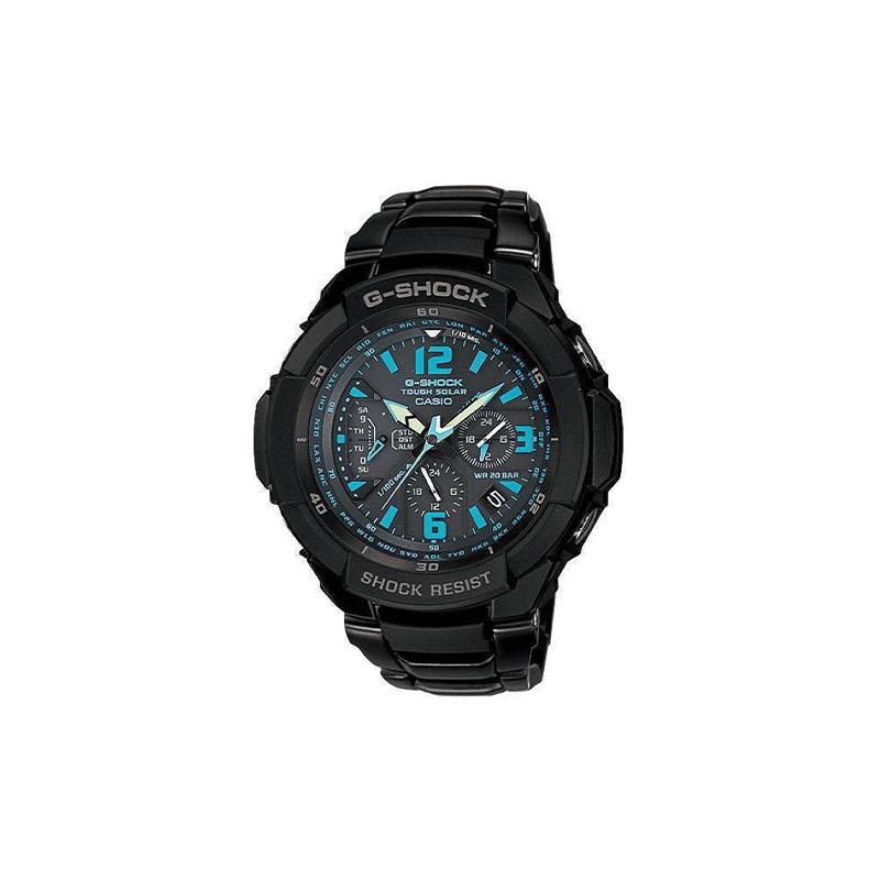 

Casio Solar Series 200 Meters Waterproof Quartz Movement Stainless Steel Strap Japanese and Korean Watch Men s Watch Black Dial G-1200BD-1A чорний