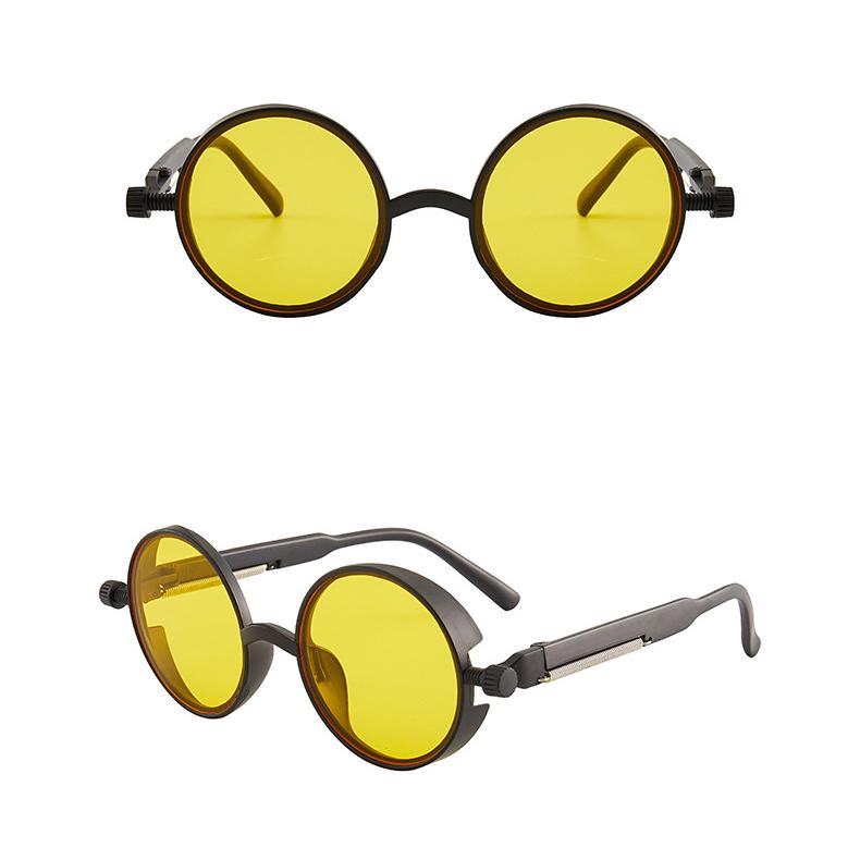 Vintage Punk Steampunk Sunglasses UV400 Round Frame Design Colored Lenses Glasses Eyewear Gothic Men Women Sunglasses Steampunk