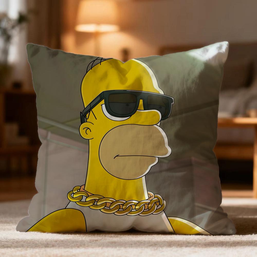 Hot T-Tthe Simpsons Cushion Cover Soft Washable Pillow Case Multi-Scene For Couch Bed Travel Office Use