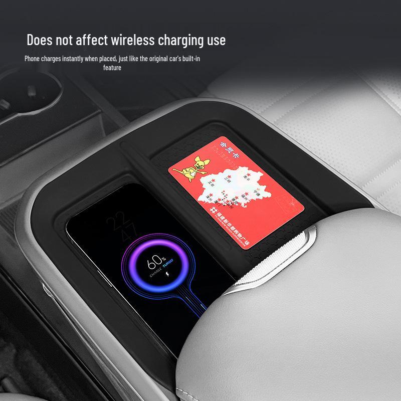 Silicone Anti-Slip Pad for Wireless Charging: Fits 24 Hongqi EH7 Models' Center Console