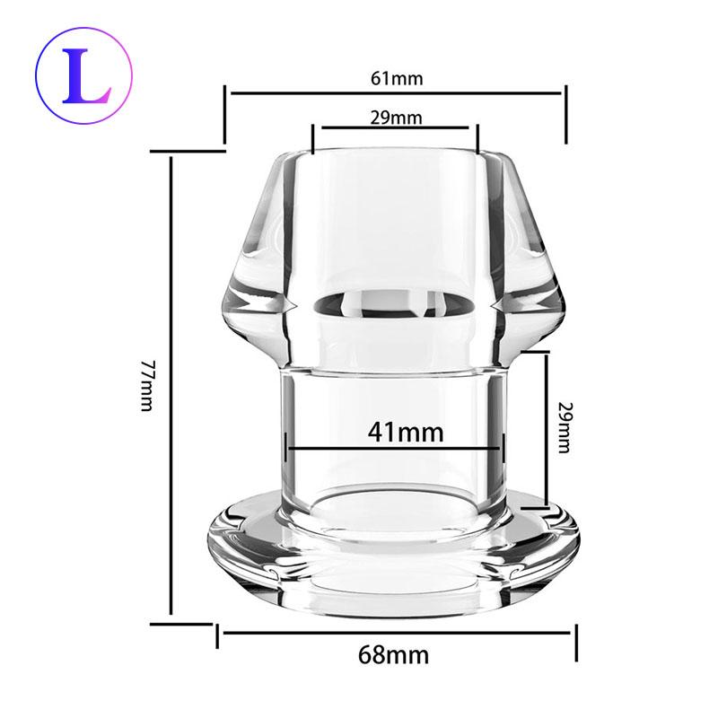 Hollow Butt Plug With Insert Anal Plug/Tunnel/Toy Huge Anal Speculum Anus Dilator SM Enema Sex