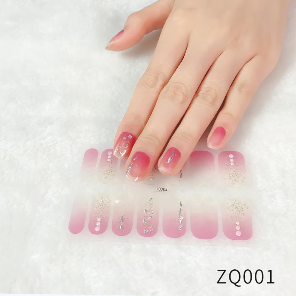 Whitening Three-dimensional Nail Sticker Full Sticker Waterproof Nail Patch Advanced Sense Simple Wind Nail Polish Glue