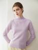 Elegant 100% Pure Cashmere Sweater for Women - Half-High Neck, Solid Color Pullover, Perfect for Autumn/Winter