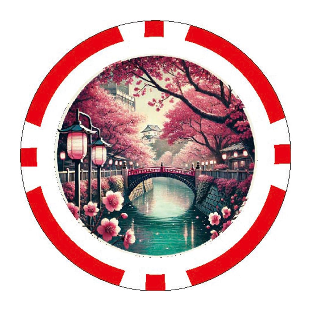 

Покерный чип Японский пейзажный маркер Деревья сакуры (050)