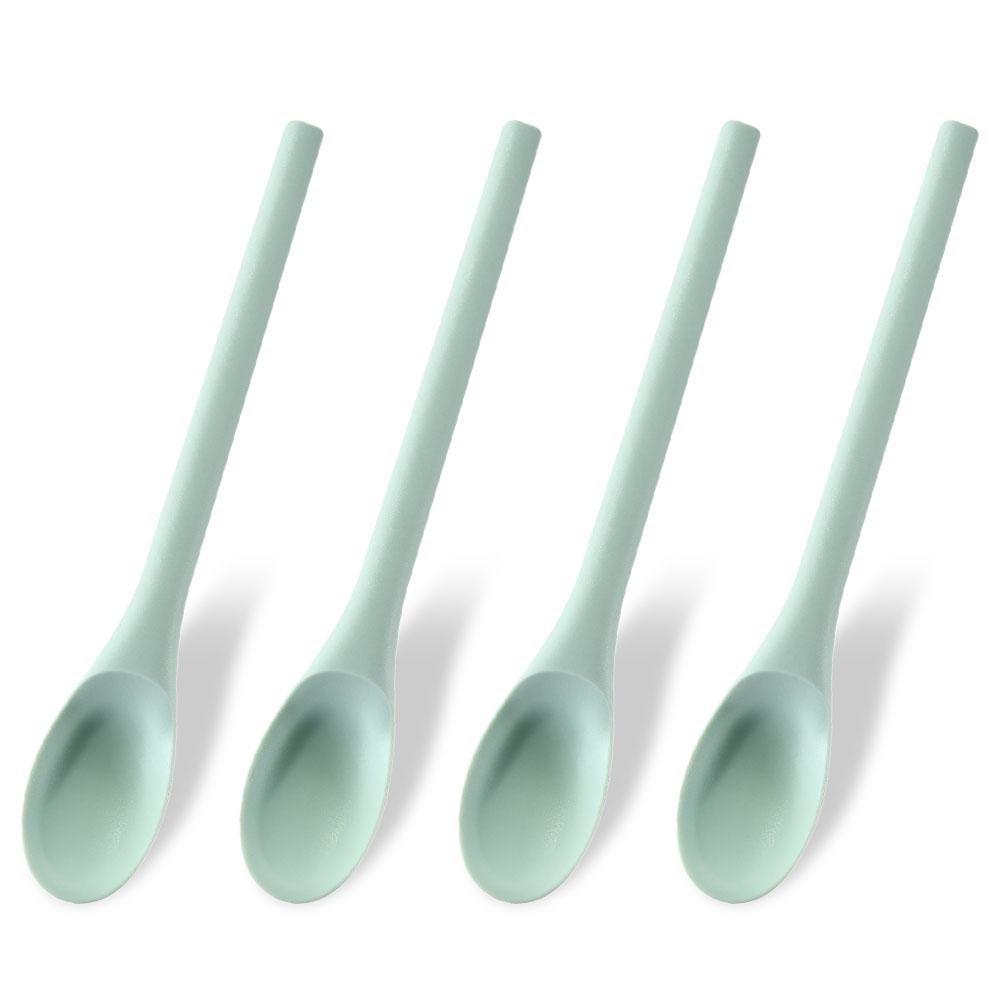 4Pcs Heat-resistant Silicone Mixing Spoon Nonstick Kitchen Cooking Spoon Baking Spoon for Cooking Stirring Mixing and Serving