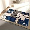 Blue Red Geometric Patchwork Bedside Floor Mat,Soft Door Mat Welcome Mat Kitchen Rug,Living Room Carpet Rug For Bedroom