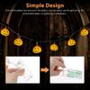 10/20/40led Halloween Pumpkin String Lights Energy-saving Hanging Lantern Lamp For Home Party