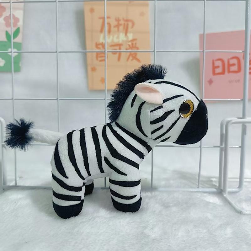 15Cm Cute Little Zebra Plush Toy Keychain Stuffed Animal For Kids Girl Lovely Animal Doll Toy Plushie Ornament Pendant