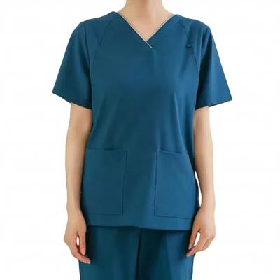 LAROTSUBA Women's Medical Nurse Uniform, Wrinkle-Resistant, Multi-Dimensional High Elasticity, Moisture-Wicking and Drying, Stretch Suit, Short Sleeve
