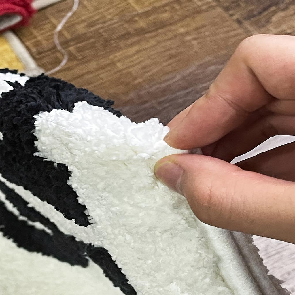 1 Stück Badezimmerteppich, Niedliche Badezimmer-Fußmatte, Badezimmerdeko, Rutschfest Waschbar für Badezimmer Schlafzimmer Türbereich, Mikrofaser-Flockteppich, Rutschfester Teppich