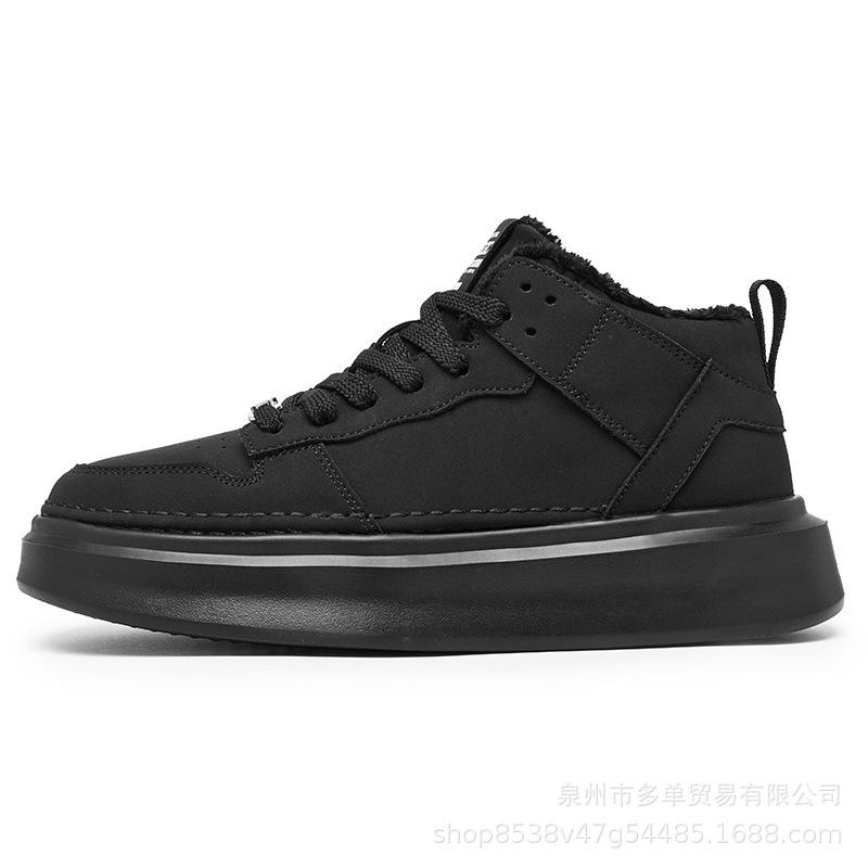 

Winter velvet autumn and winter models New year mid-top Martin boots Snow boots Shoes Cotton shoes Board shoes 39 чёрный