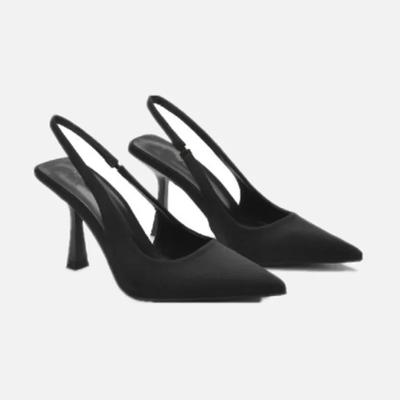 Sandali Estivi da Donna con Tacco Rosso a Punta Slingback Scarpe Verdi Neri Viola Tacchi a Spillo da Festa Ballo Signore