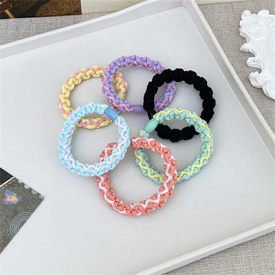 New Woven Rubber Band Hair Loop Women's Versatile High Elastic Tie Hair Horsetail Headrope Suitable for Girl Hair Accessories