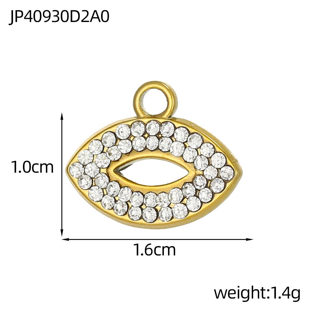 CARLIDANA Vintage Popular Pendant Hollow Charms Stainless Steel Gold Plated Heart Palm Zircon Evil Eye Charms for Jewelry Making