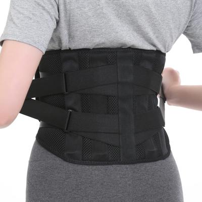 BraceUP Rückenbandage mit Hüftpolster, Taillenstütze, Hüftgürtel, Korsett für Damen und Herren (L / XL)