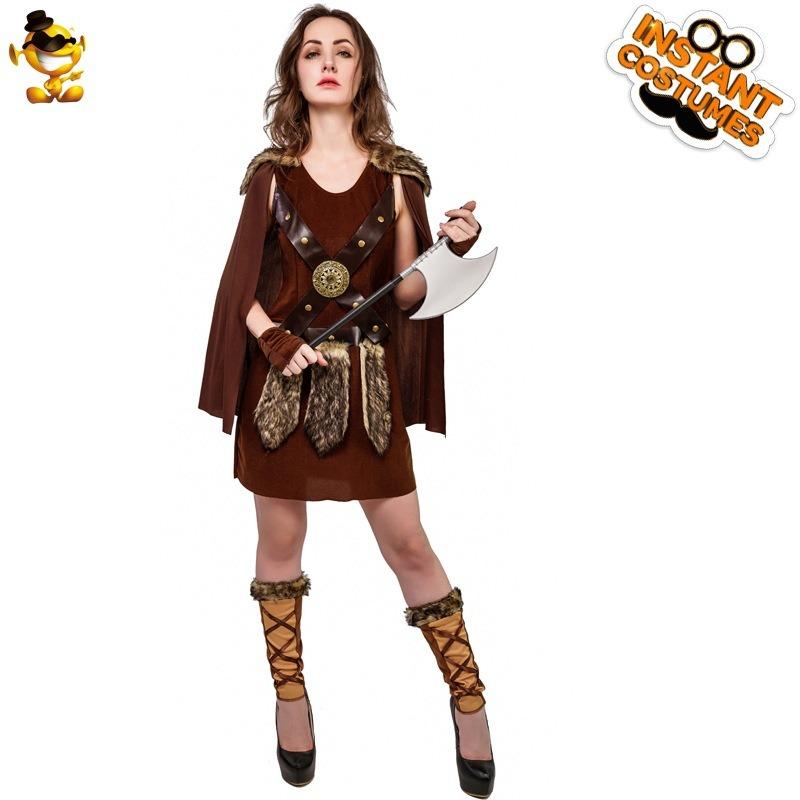 Falda Vikinga para Niña Grande Disfraz de Actuación en Escenario Cosplay Disfraz Primitivo Disfraz para Fiesta Cosplay