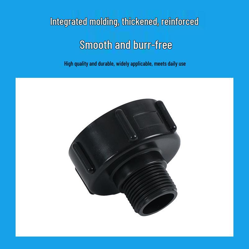 Cross-Border Hot-Selling Plastic Drum Valve Conversion Joint: 60 Fine Thread to Hose Thread Adapter