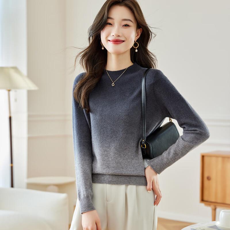 

Srcr Women s Dye-Dip Gradient 100% Wool Sweater XL