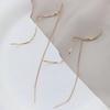 1 Pair Threader Type Long Tassel Threader Earrings Korean Style Party Earrings  Casual Wear