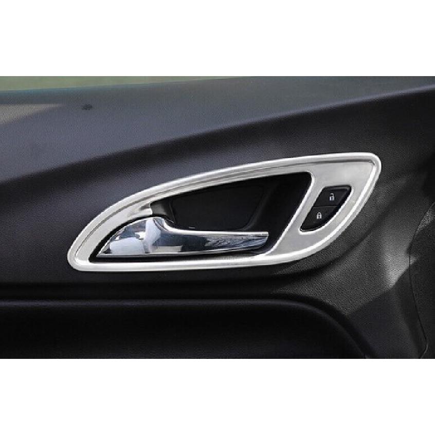 Silver Steel Inner Door Handle Bowl Cover Trim For Chevrolet Equinox 2018-2023