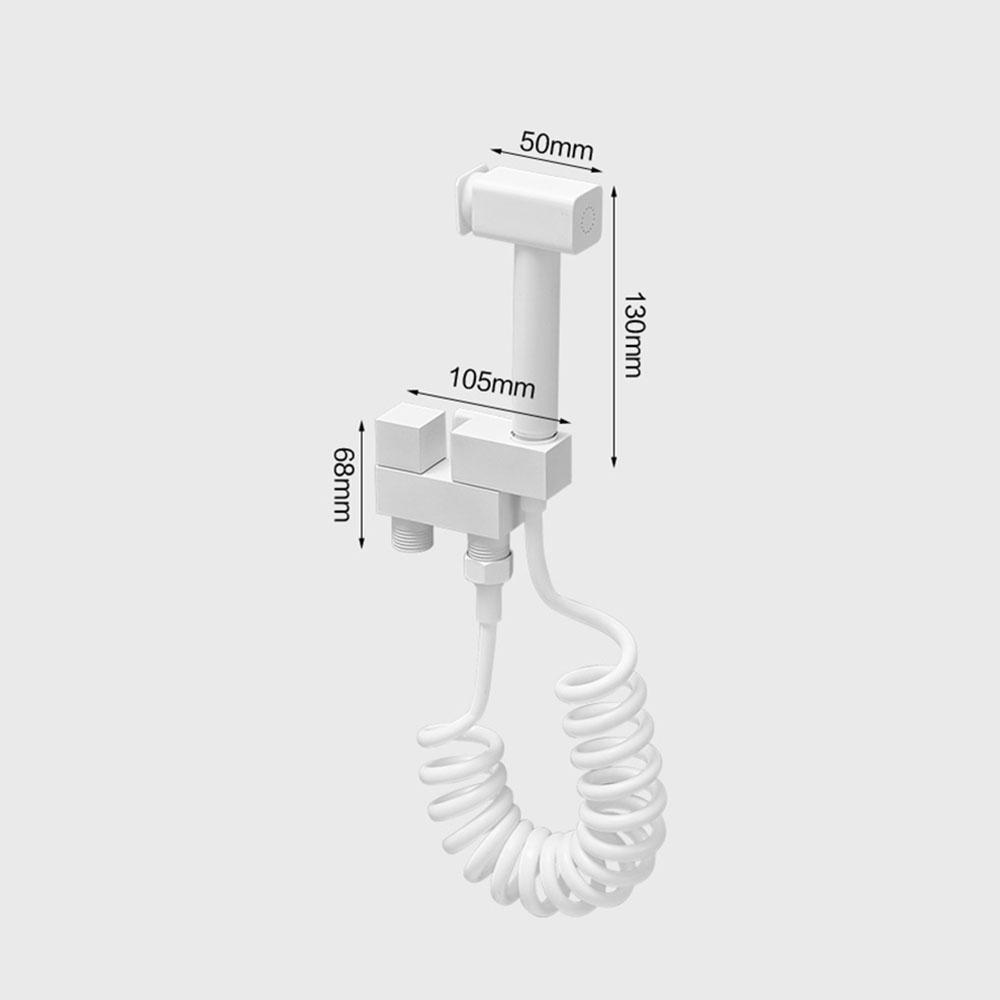 White Toilet Bidet Faucet Solid Brass Handheld Bidet Sprayer Set Black/Gun Gray Bathroom Hand Sprayer Shower Head Self Cleaning