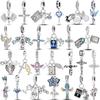 Charms Copper Angel Crucifix Cross Dangle Religious Beads Fit Snake Chain Bracelet Necklace Women Diy Jewelry