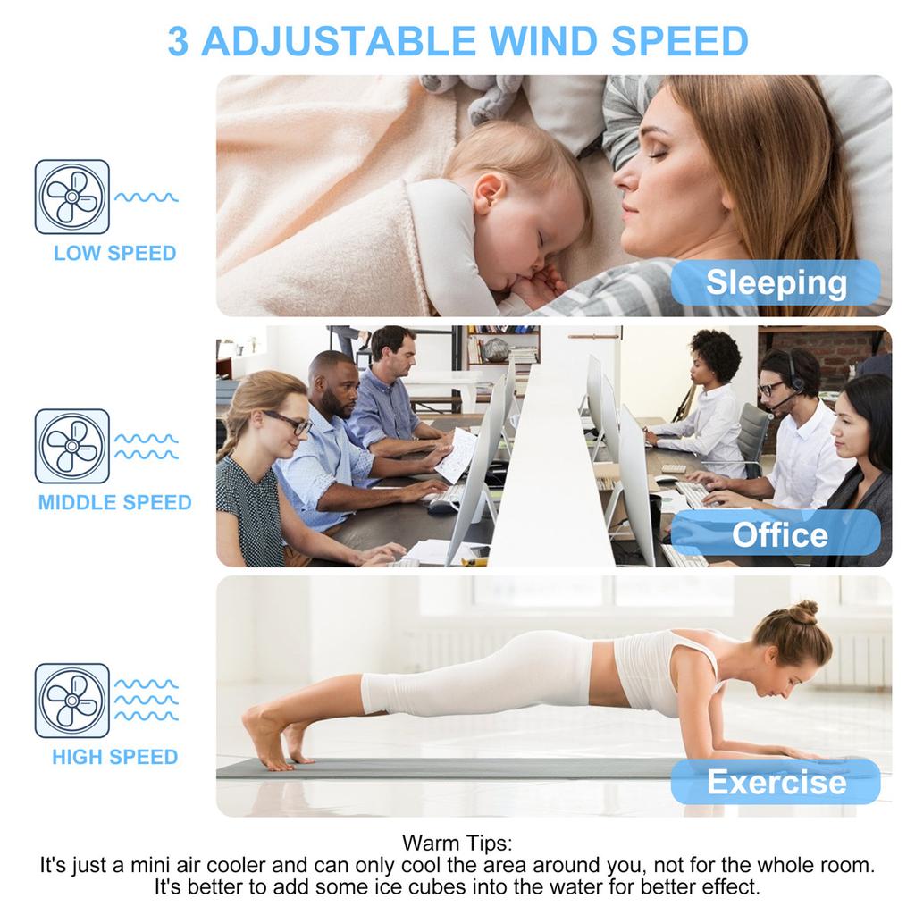 Buy NASUM Portable Mini Air Conditioner Personal Cooling Fans Bedroom