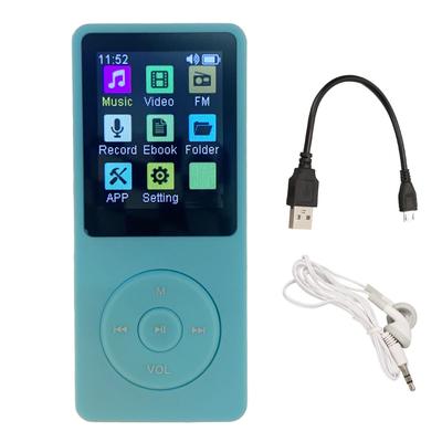 MP4 Çalar Taşınabilir Küçük Hafıza Kartı Desteği Ultra İnce 1.8 İnç LCD Medya Müzik Çalar ile