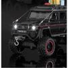Travel Version 1/24 Benz G63 6*6 Tyre Alloy Pickup Car Model Diecasts Metal Off-Road Vehicles Car Model Sound Light Kids Toy Gift