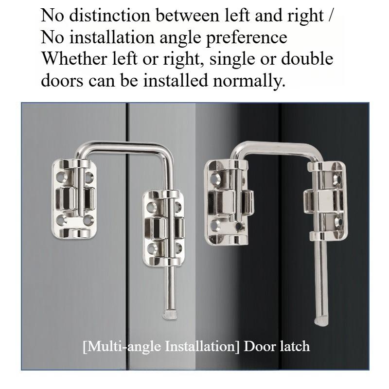 1SET nicht-stanzender Riegel Türriegel 90 Grad Türschnalle Schiebetürriegel Diebstahlsicherungsschloss Schiebetürschloss Zinklegierungsschnalle