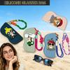 Color Block Glasses Pouch, Portable Silicone Eyewear Case for Storage, Protective Cover for Sunglasses & Eyeglasses On The Go