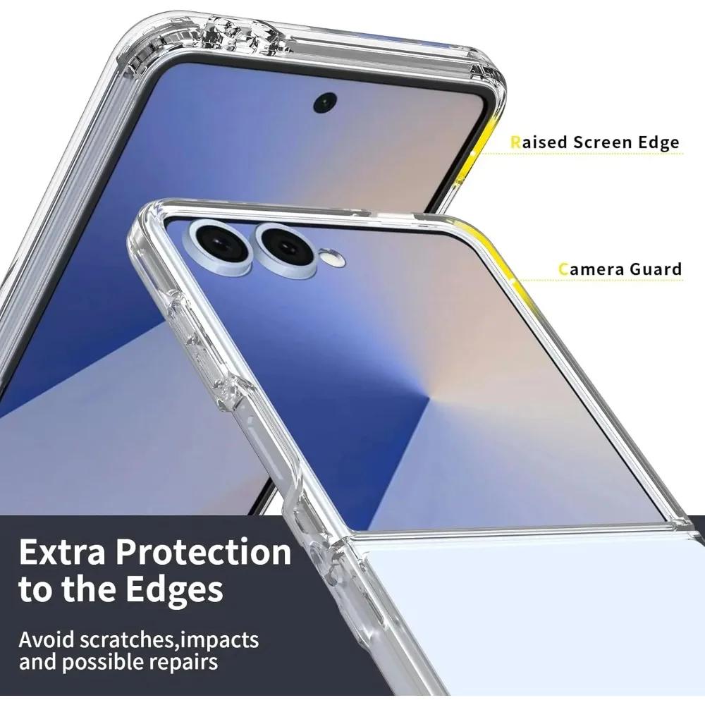 High HD Clear Anti-scratch Magnetic Charge Phone Case For Samsung Galaxy Z Flip 7 FE 6 5 4 3 PC Slim Drop-Proof Protection Cover
