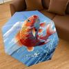 1PC Koi fish Automatic Open/Close Umbrella with Windproof, 8-Rib Sturdy Canopy, Durable Ribs, Fashionable Design, Outdoor Accessory, Fun Prin, Holiday